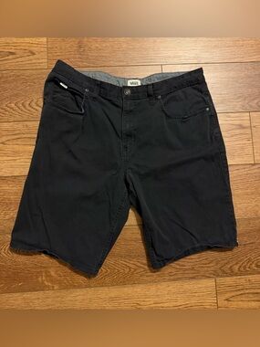 Vans Men's Black Flat-Front Skate Shorts
